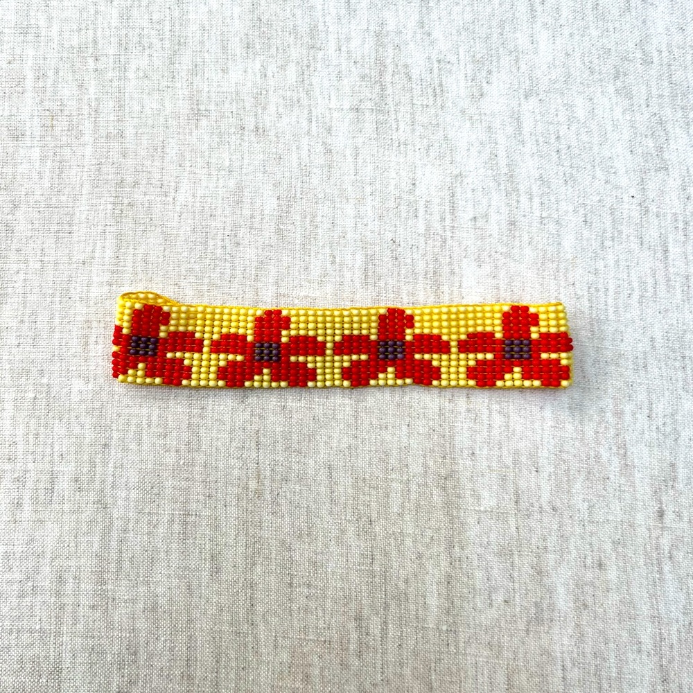 Handmade bracelet by the Wayuu Indigenous People of Colombia